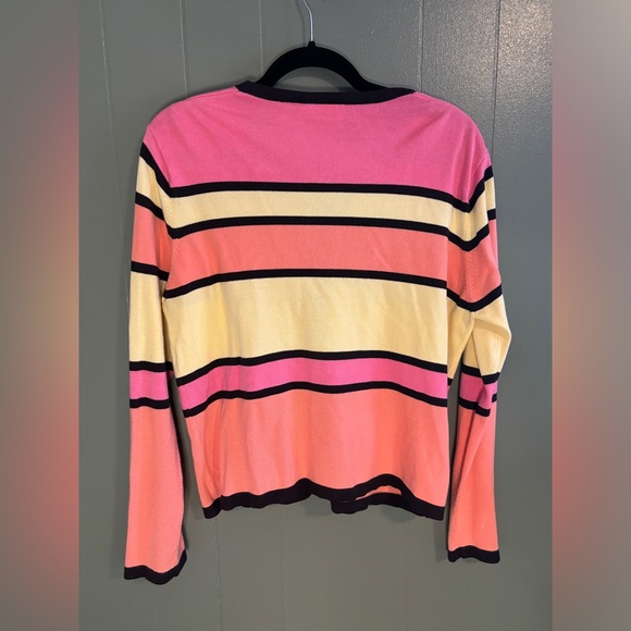 Croft & Barrow - Vintage Color Block Cardigan - L - Picture 4 of 6